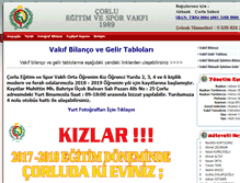 Tablet Screenshot of corluegitimsporvakfi.org